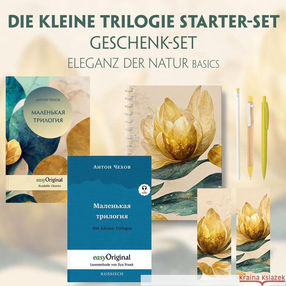 Die Kleine Trilogie Starter-Paket Geschenkset - 2 Bücher (mit Audio-Online) + Eleganz der Natur Schreibset Basics, m. 2 Beilage, m. 2 Buch Tschechow, Anton Pawlowitsch 9783991680765 EasyOriginal - książka