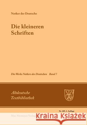 Die kleineren Schriften  9783484202092 Max Niemeyer Verlag - książka