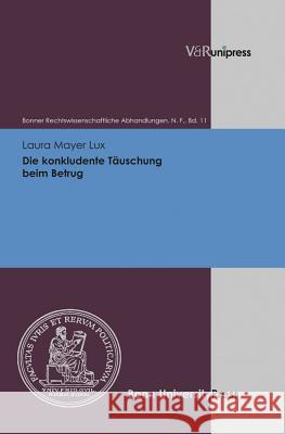Die Konkludente Tauschung Beim Betrug  9783847101154 V&r Unipress - książka