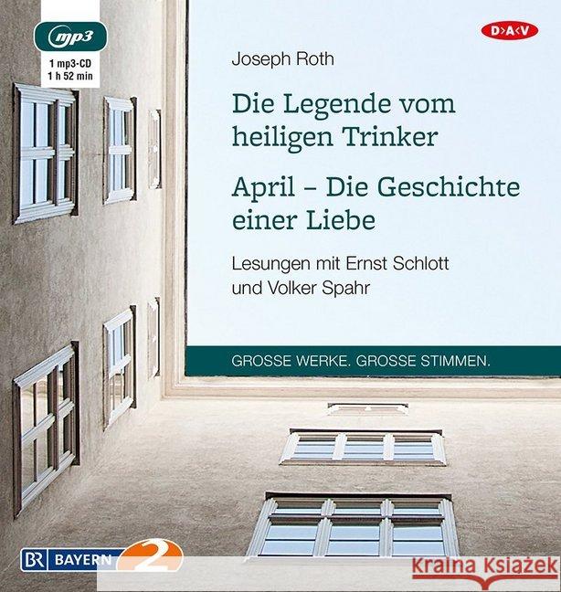 Die Legende vom heiligen Trinker / April - Die Geschichte einer Liebe, 1 MP3-CD : Lesung Roth, Joseph 9783862318780 Der Audio Verlag, DAV - książka