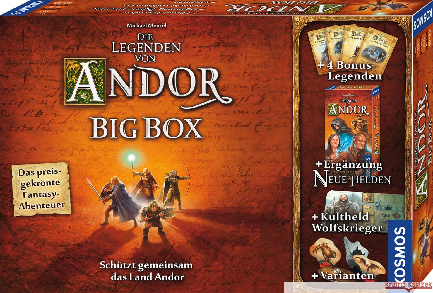 Die Legenden von Andor - Big Box Menzel, Michael 4002051683122 Kosmos Spiele - książka