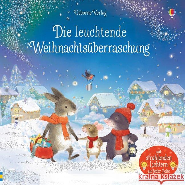 Die leuchtende Weihnachtsüberraschung : Mit strahlenden Lichtern auf jeder Seite Taplin, Sam 9781789411072 Usborne Verlag - książka