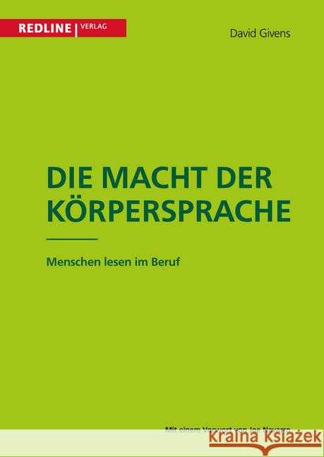 Die Macht der Körpersprache Givens, David 9783868816709 Redline Verlag - książka