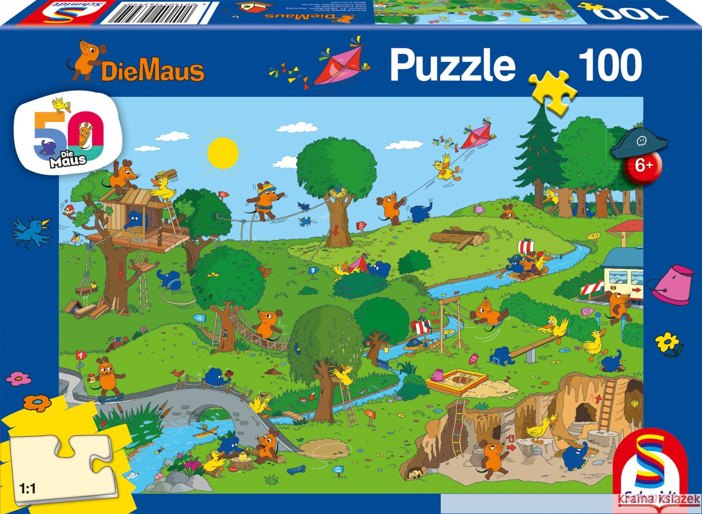 Die Maus, Im Spielpark (Kinderpuzzle)  4001504563950 Schmidt Spiele - książka