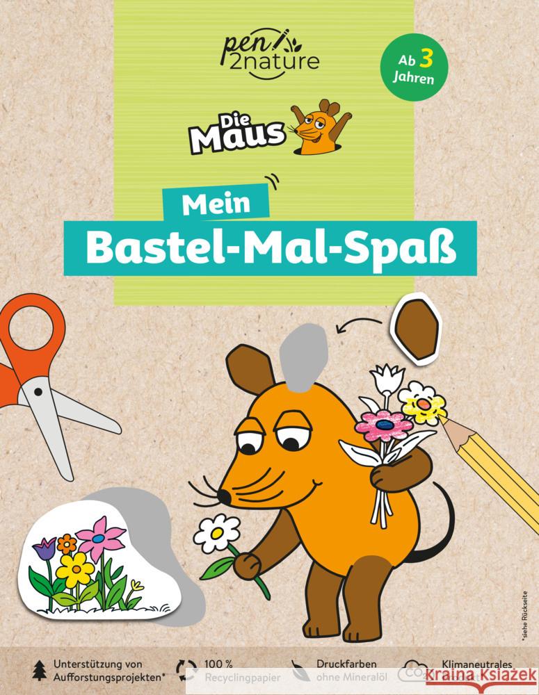 Die Maus: Mein Bastel-Mal-Spaß. Bastelbuch für Kinder ab 3 Jahren pen2nature 9783987640537 Pen2nature - książka