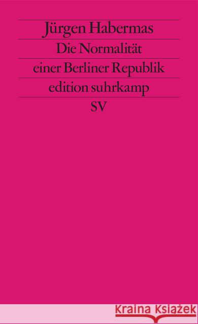 Die Normalität einer Berliner Republik Habermas, Jürgen 9783518119679 Suhrkamp - książka