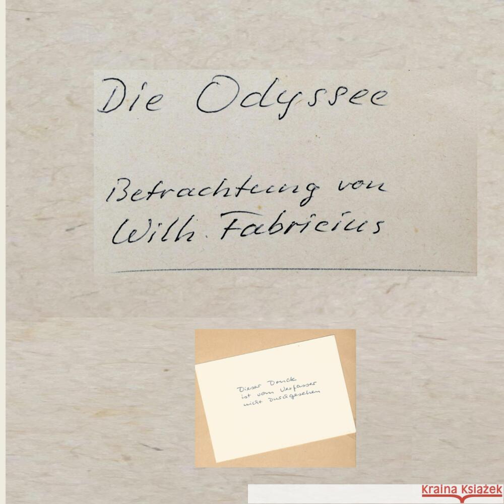 Die Odyssee Fabricius, Wilhelm 9783384747983 tredition - książka