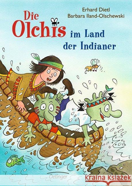 Die Olchis im Land der Indianer Dietl, Erhard; Iland-Olschewski, Barbara 9783789109485 Oetinger - książka