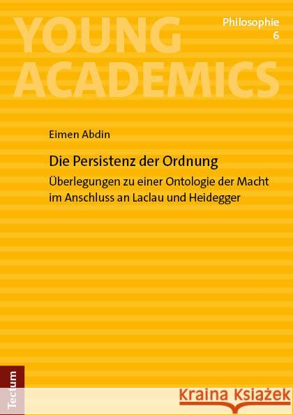 Die Persistenz der Ordnung Abdin, Eimen 9783828849389 Tectum-Verlag - książka