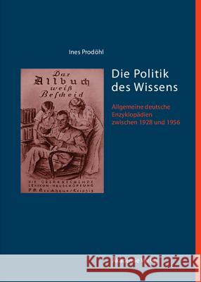 Die Politik des Wissens Ines Prodöhl 9783050046617 de Gruyter - książka