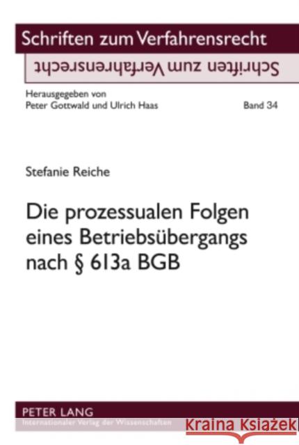 Die Prozessualen Folgen Eines Betriebsuebergangs Nach § 613a Bgb Haas, Ulrich 9783631594292 Lang, Peter, Gmbh, Internationaler Verlag Der - książka