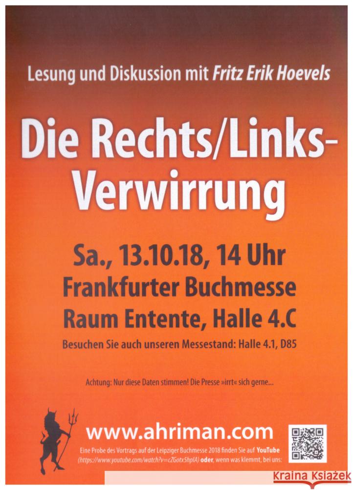 Die Rechts/Links-Verwirrung Hoevels, Fritz Erik 9783894841096 Ahriman-Verlag - książka