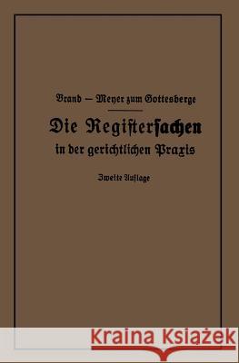 Die Registersachen  9783662274323 Springer - książka