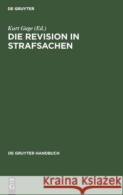 Die Revision in Strafsachen  9783110117301 de Gruyter - książka