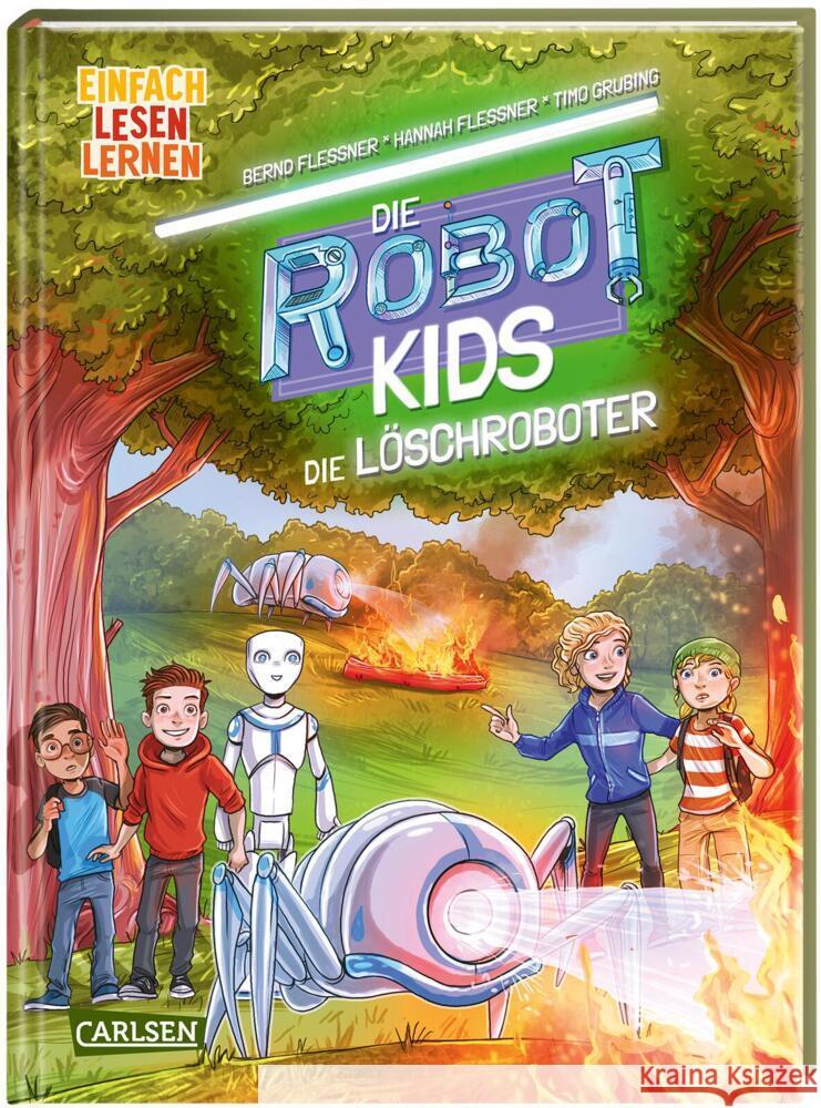 Die Robot-Kids: Die Löschroboter Flessner, Bernd, Fleßner, Hannah 9783551690210 Carlsen - książka