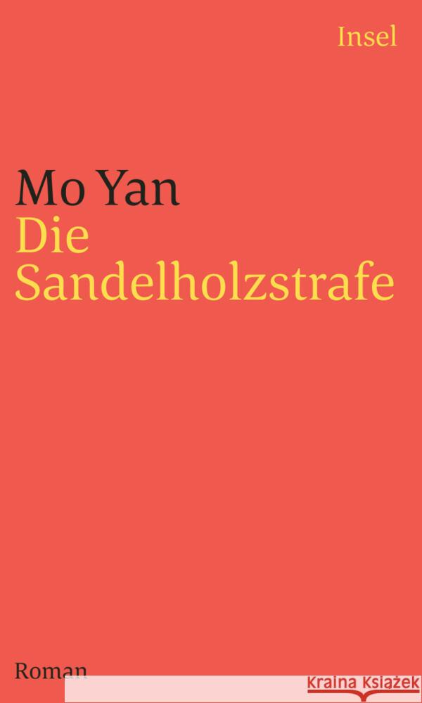 Die Sandelholzstrafe Yan, Mo 9783458244226 Insel Verlag - książka