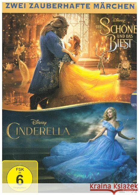 Die Schöne und das Biest / Cinderella (Live-Action Doppelpack), 2 DVDs  8717418516017 Walt Disney Studios Home Entertainment - książka