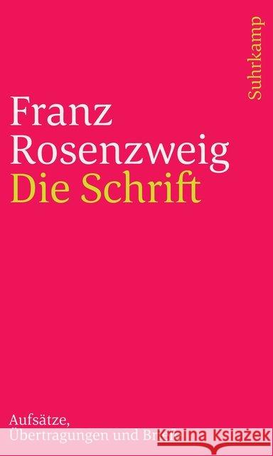 Die Schrift Rosenzweig, Franz 9783633241941 Jüdischer Verlag im Suhrkamp Verlag - książka