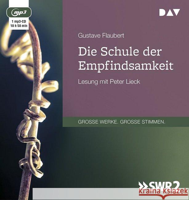 Die Schule der Empfindsamkeit, 1 MP3-CD : Lesung mit Peter Lieck (1 mp3-CD), Lesung. MP3 Format Flaubert, Gustave 9783742406859 Der Audio Verlag, DAV - książka