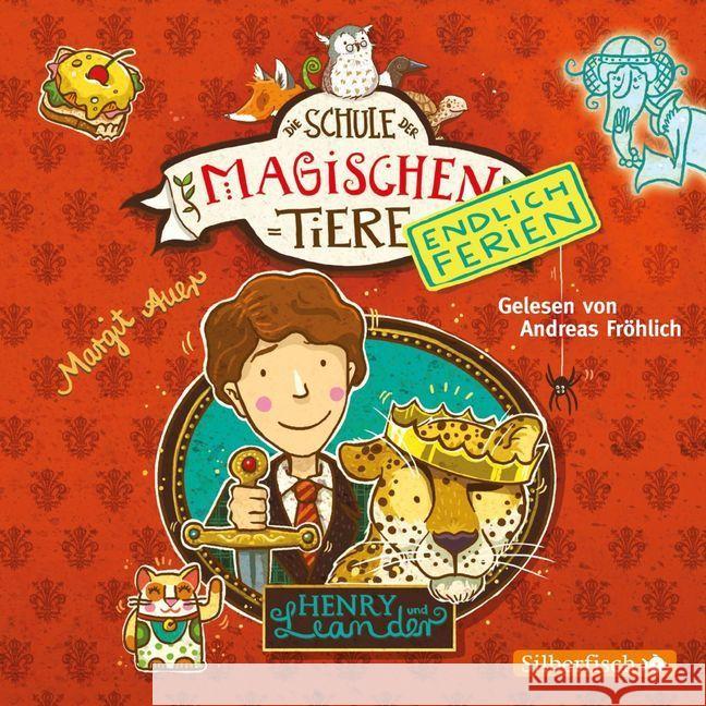 Die Schule der Magischen Tiere - Endlich Ferien - Henry und Leander, 2 Audio-CDs : 2 CDs, Lesung. CD Standard Audio Format. Gekürzte Ausgabe Auer, Margit 9783867423755 Silberfisch - książka