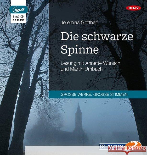 Die schwarze Spinne, 1 MP3-CD : Gekürzte Lesung Gotthelf, Jeremias 9783862316182 Der Audio Verlag, DAV - książka