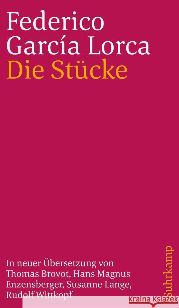 Die Stücke García Lorca, Federico 9783518244036 Suhrkamp - książka