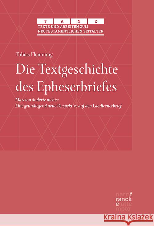 Die Textgeschichte des Epheserbriefes Flemming, Tobias 9783772087387 Francke - książka