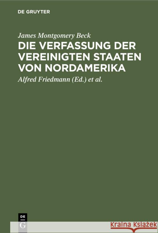 Die Verfassung Der Vereinigten Staaten Von Nordamerika: 