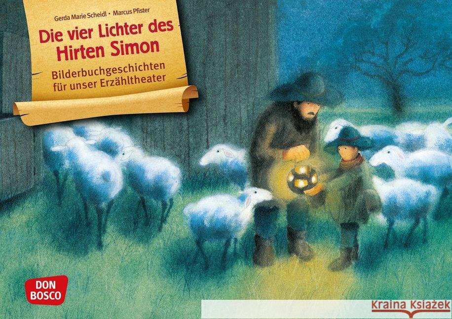 Die vier Lichter des Hirten Simon. Kamishibai Bildkartenset. : Entdecken - Erzählen - Begreifen: Bilderbuchgeschichten. Scheidl, Gerda Marie 4260179515699 Don Bosco Medien - książka