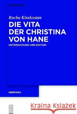 Die Vita der Christina von Hane Kirakosian, Racha 9783110535594 de Gruyter - książka