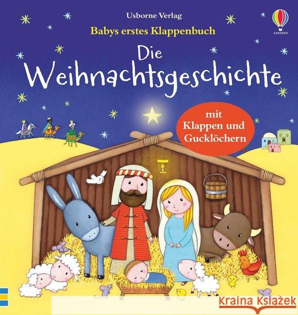 Die Weihnachtsgeschichte : Mit Klappen und Gucklöchern Greenwell, Jessica; Taplin, Sam 9781789411041 Usborne Verlag - książka