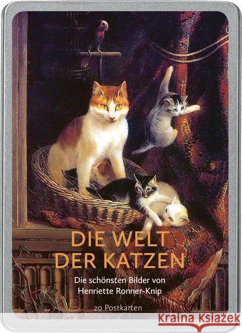 Die Welt der Katzen : Die schönsten Bilder von Henriette Ronner-Knip. 20 Postkarten Ronner-Knip, Henriette 4251517502297 Paper Moon - książka