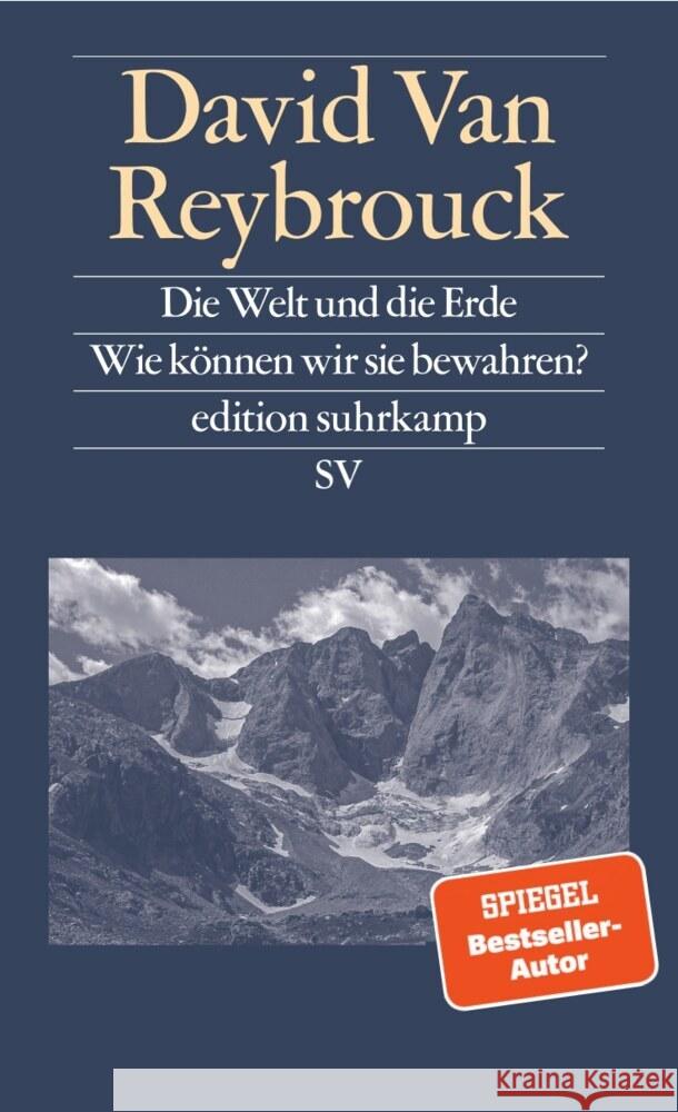 Die Welt und die Erde Reybrouck, David van 9783518001325 Suhrkamp - książka