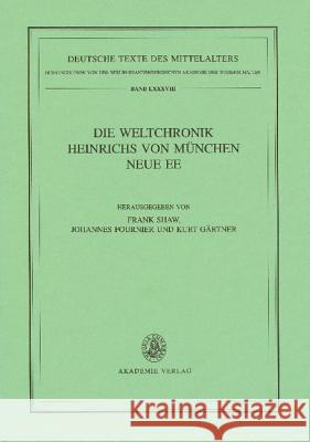 Die Weltchronik Heinrichs von München. Neue Ee  9783050044606 Akademie Verlag - książka