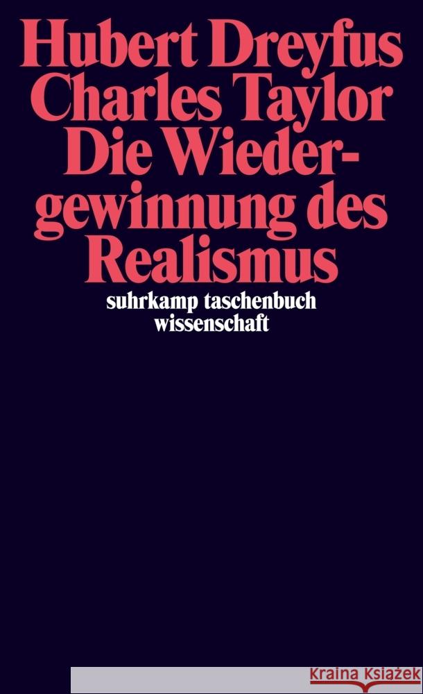 Die Wiedergewinnung des Realismus Dreyfus, Hubert, Taylor, Charles 9783518299470 Suhrkamp Verlag - książka