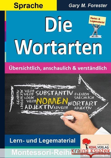 Die Wortarten : Übersichtlich - anschaulich - verständlich. Lern- und Legematerial. Sprache Forester, Gary M. 9783960404415 Kohl-Verlag - książka