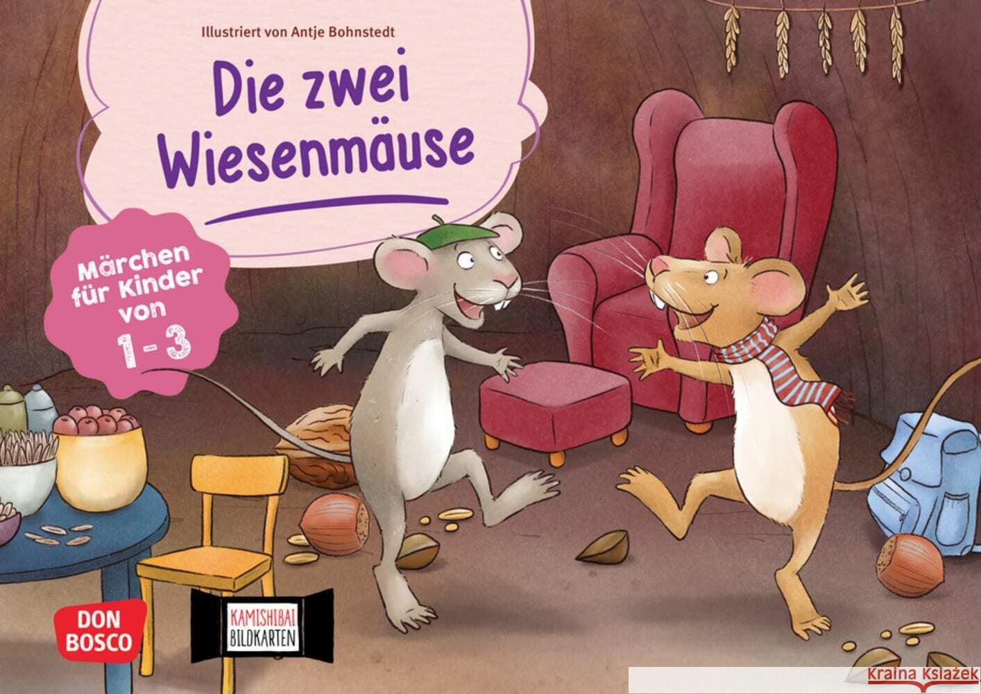 Die zwei Wiesenmäuse. Kamishibai Bildkartenset  4260694923771 Don Bosco Medien - książka