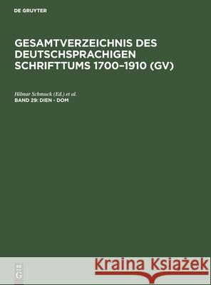 Dien - Dom Hans Popst, Rainer Schöller, Hilmar Schmuck, Willi Gorzny 9783111202242 De Gruyter - książka
