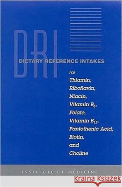 Dietary Reference Intakes for Thiamin, Riboflavin, Niacin, Vitamin B6, Folate, Vitamin B12, Pantothenic Acid, Biotin, and Choline Institute of Medicine 9780309064118 National Academy Press - książka