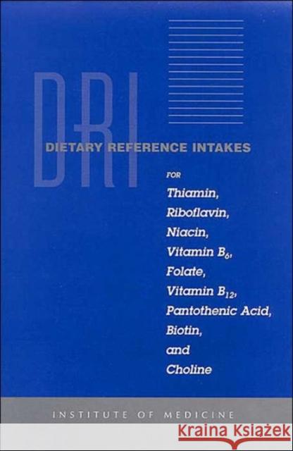 Dietary Reference Intakes for Thiamin, Riboflavin, Niacin, Vitamin B6, Folate, Vitamin B12, Pantothenic Acid, Biotin, and Choline Institute of Medicine                    Of Medicine Institute 9780309065542 National Academy Press - książka