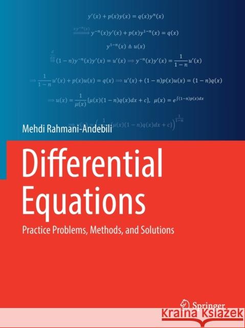 Differential Equations Mehdi Rahmani-Andebili 9783031079863 Springer International Publishing AG - książka
