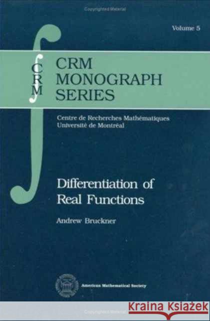 Differentiation of Real Functions Andrew Bruckner 9780821869901 AMERICAN MATHEMATICAL SOCIETY - książka