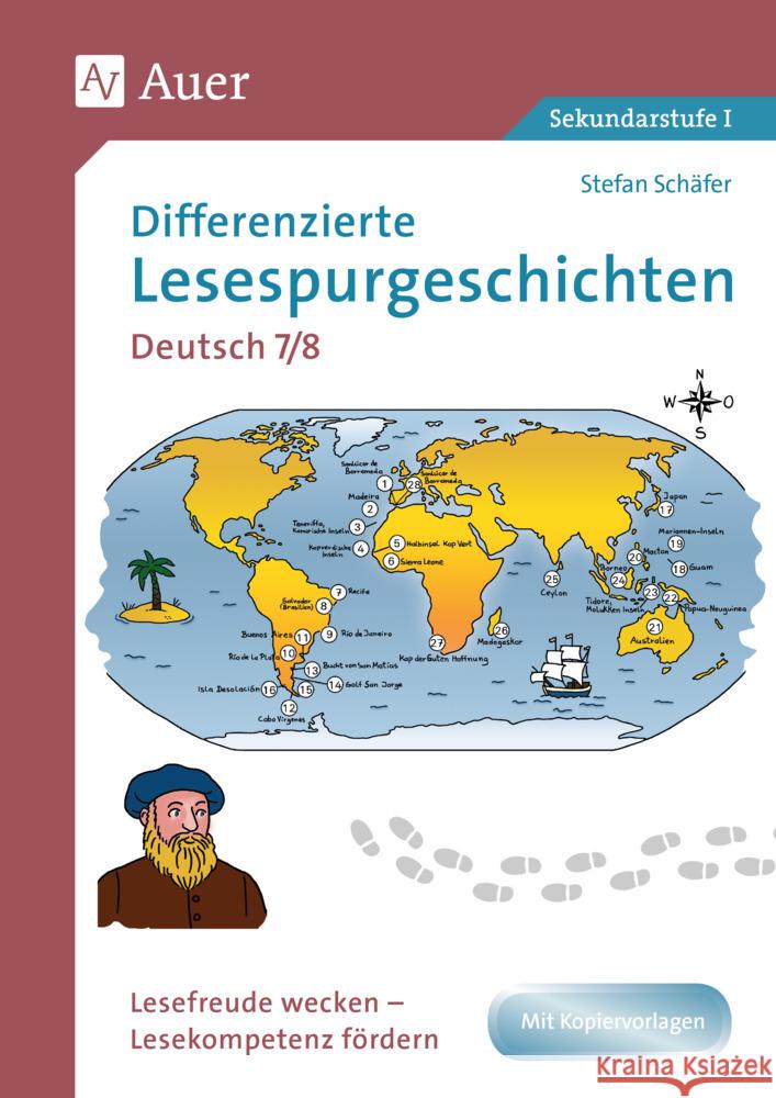 Differenzierte Lesespurgeschichten Deutsch 7-8 : Lesefreude wecken - Lesekompetenz fördern (7. und 8. Klasse) Schäfer, Stefan 9783403084563 Auer Verlag in der AAP Lehrerwelt GmbH - książka