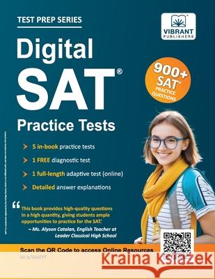 Digital SAT Practice Tests: 900+ SAT Practice Questions Vibrant Publishers 9781636513355 Vibrant Publishers - książka