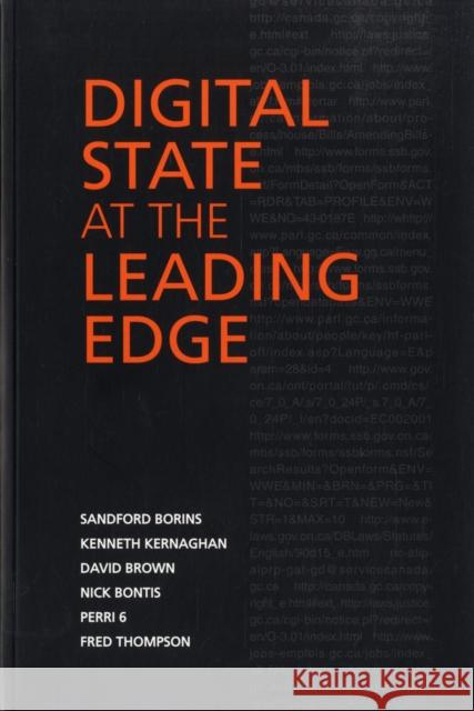 Digital State at the Leading Edge Borins, Sandford 9780802094902 University of Toronto Press - książka