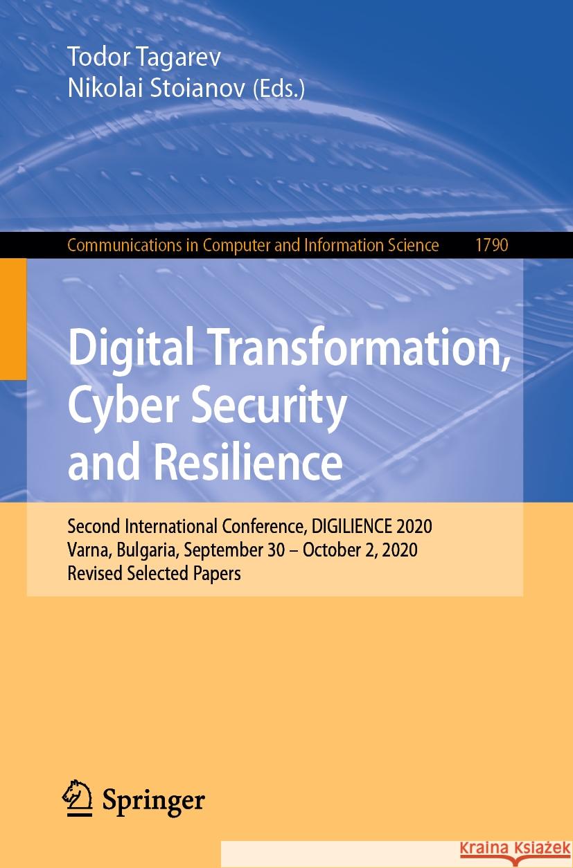 Digital Transformation, Cyber Security and Resilience  9783031444395 Springer Nature Switzerland - książka