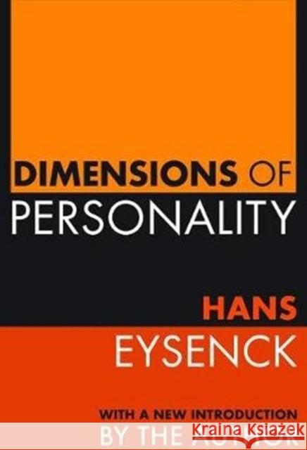 Dimensions of Personality Martin Rein Hans Eysenck 9781138522336 Routledge - książka