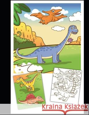 Dinosaur coloring pages Elijah Walker 9798741502136 Independently Published - książka
