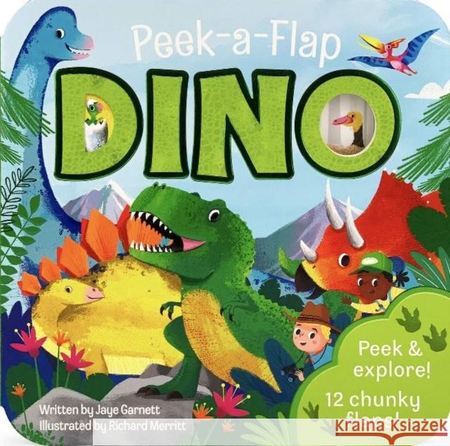 Dinosaur Peek a Flap Children's Board Book Cottage Door Press 9781646384297 Cottage Door Press - książka