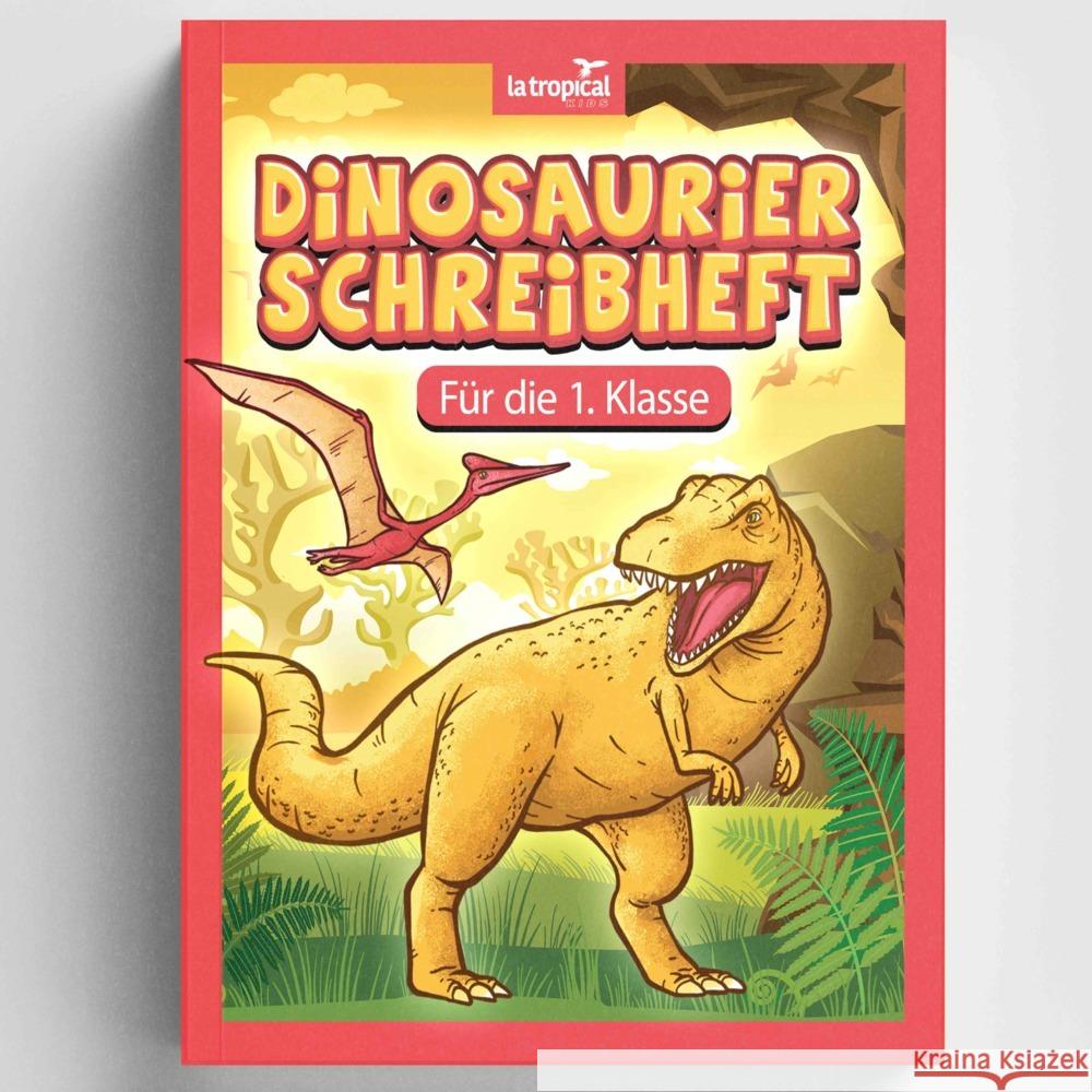 Dinosaurier Schreibheft für die 1. Klasse Ludwig, David 9783969080238 La Tropical Publishing - książka